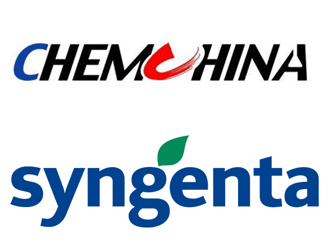 The Chinese National Chemical Corp, or ChemChina, announced in early February it was buying Switzerland-based Syngenta for $43 billion, making it the largest purchase of a foreign company by a Chinese firm. (Logos courtesy of ChemChina and Syngenta)